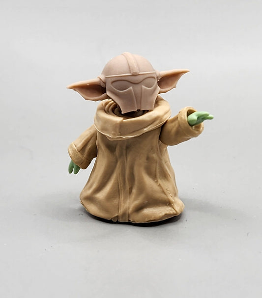 1/12 scale head inspired by The child grogu sized Armored Bounty Hunter helmet
