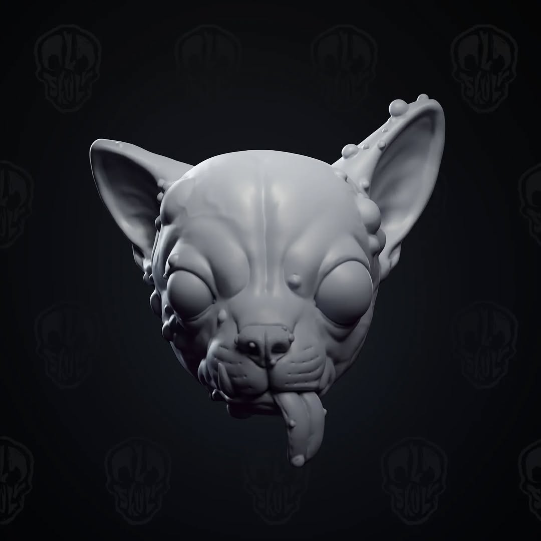 The Mutant Chihuahua Head (unpainted)