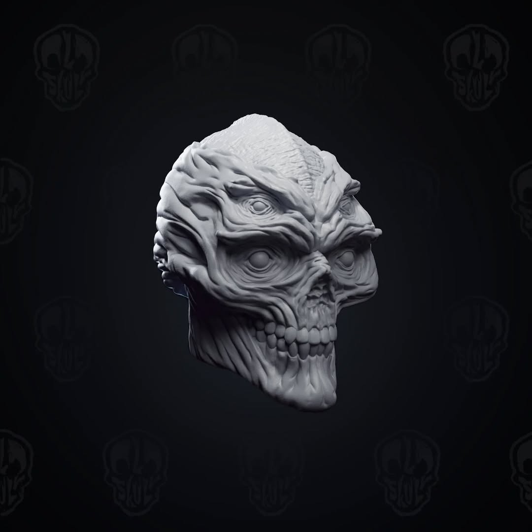 Velkhar, the necromancer head (unpainted)