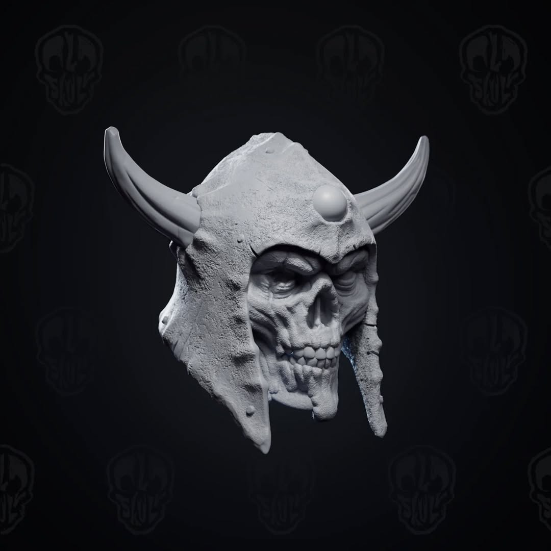 The Rotting Horde, zombie knight head (unpainted)