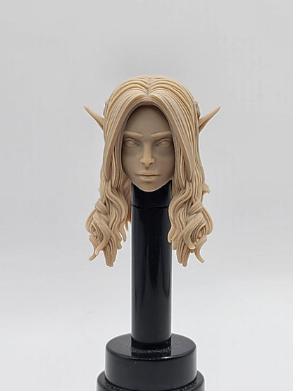 Silverleaf, female elf enchantress head – Mythic Legions 2.0 scale