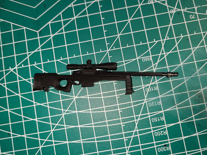 Scaled Sniper Rifle with Bipod and Scope - 1/12 scale