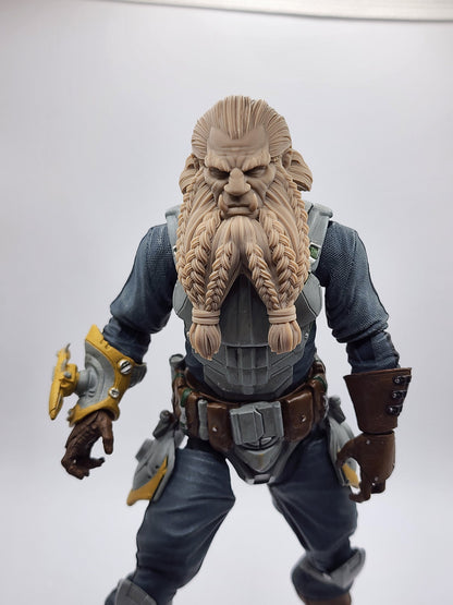 Olrock, half orc half dwarf head – Mythic Legions 1.0