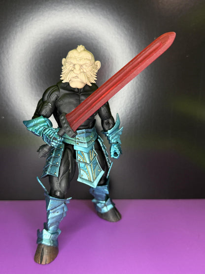 Crimson Brand, red transparent broadsword - Mythic Legions