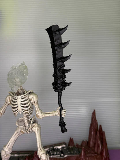 Malgor the Flamebane, transparent flaming skull head Choice of colors - Mythic legions 1.0