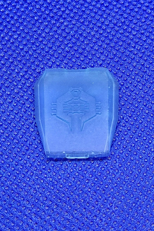 Pack of 3 Classified BAT SYMBOL transparent BLUE replacement chest pieces - 1/12 scale