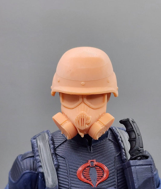 Gas Mask Helmet Trooper head - 1/12 scale