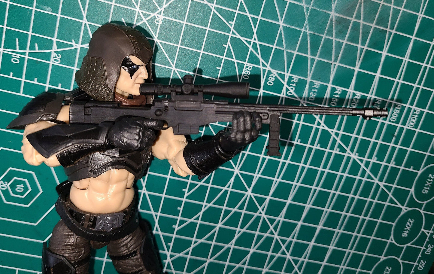 Scaled Sniper Rifle with Bipod and Scope - 1/12 scale