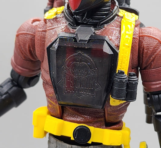 Pack of 3 GI Joe BAT in GRAPHITE snake Patrol replacement chest pieces - 1/12 scale