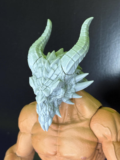 Koruzan the Dragon, head and horns - Mythic Legions Ogre