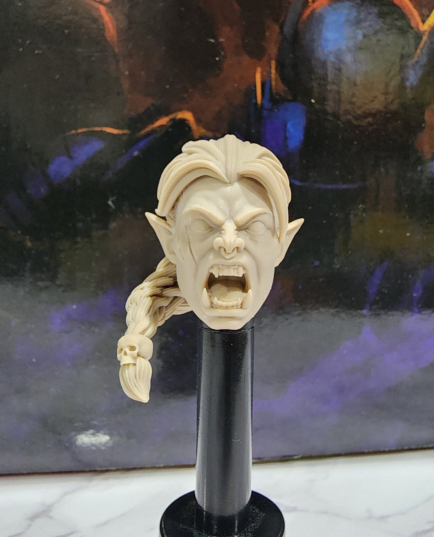 Sara Salvage, female orc head – Mythic Legions 2.0 scale