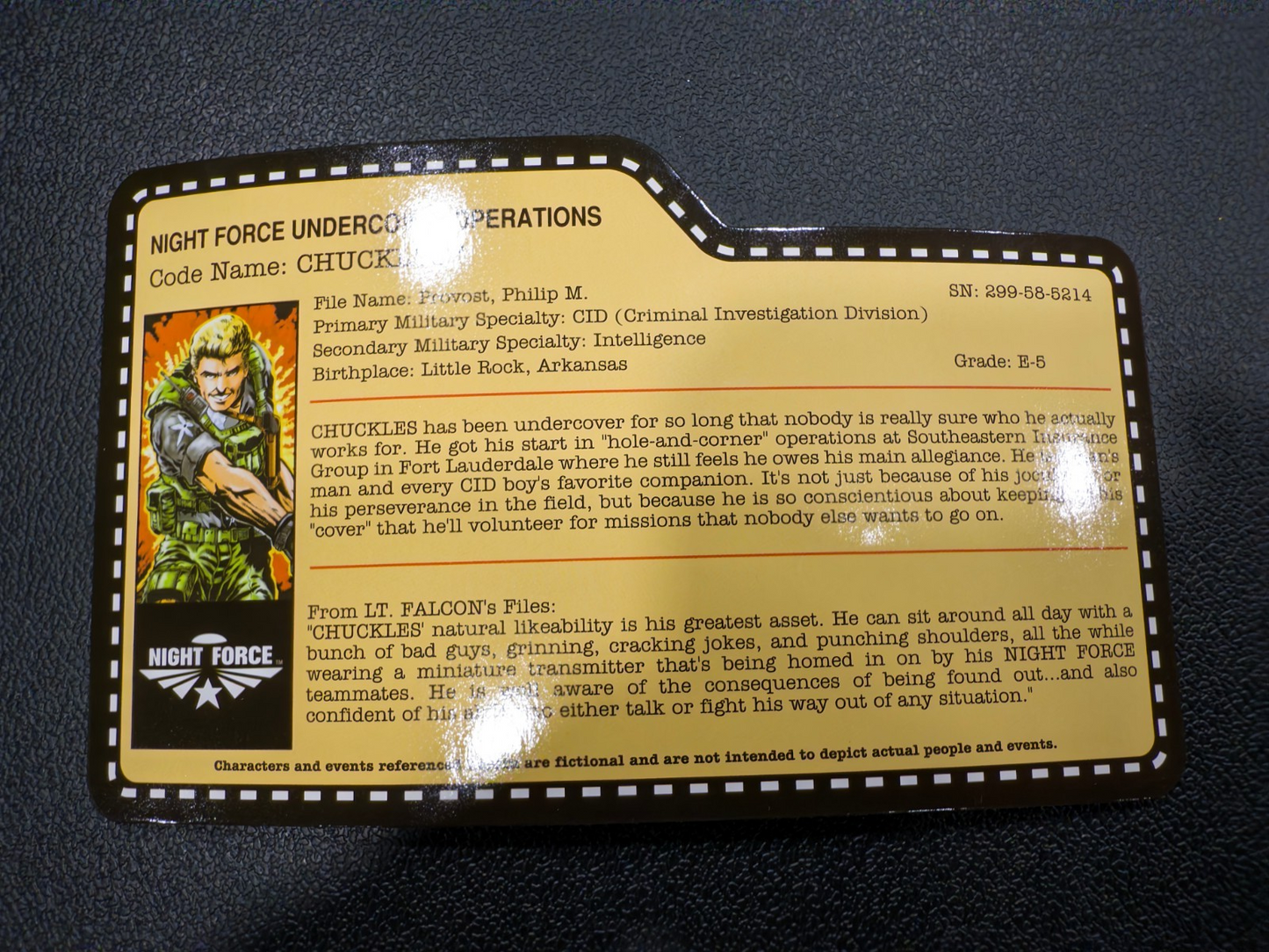 2013 GI Joe Joecon Night Force Chuckles with file card2