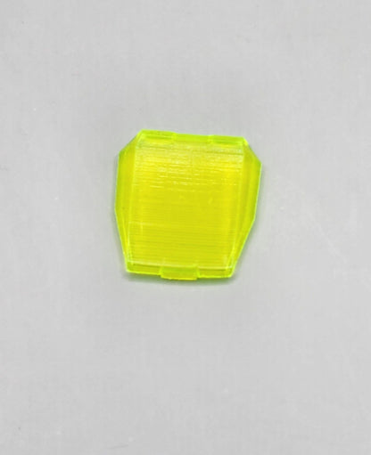 Pack of 3 GI Joe BAT transparent clear bright green replacement chest pieces -0