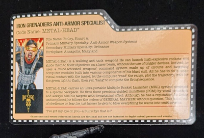 GI Joe Con JoeCon 2015 Metal Head with file card2
