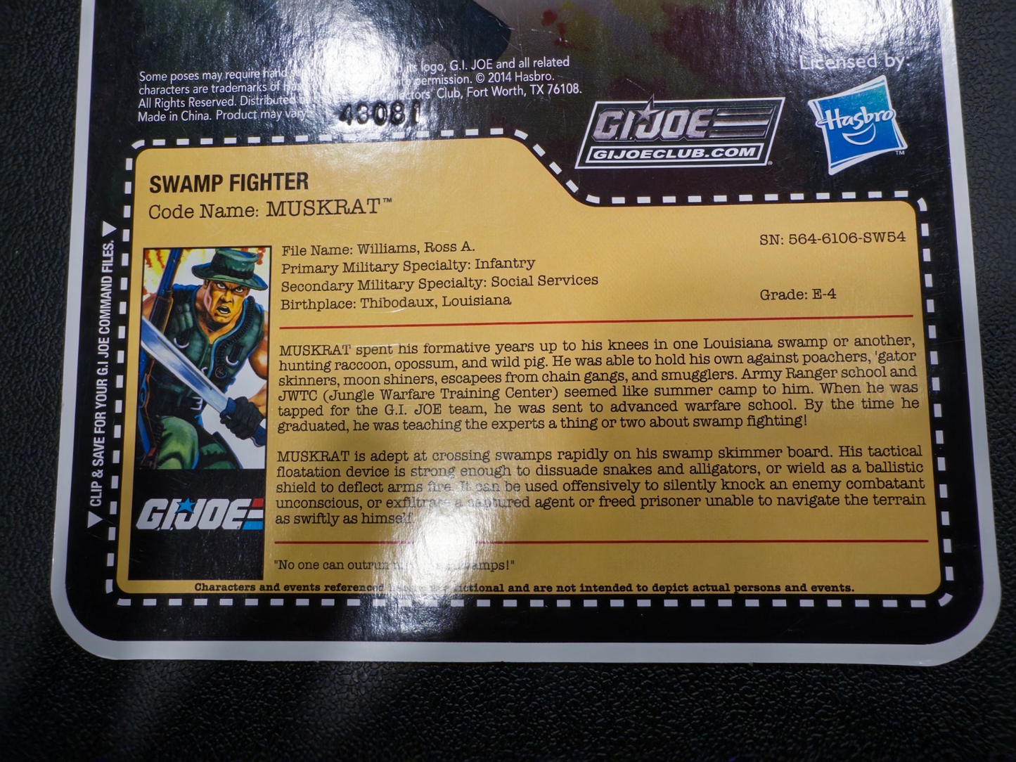 2015 GI Joe Joe Club FSS 3.0 figure Muskrat2