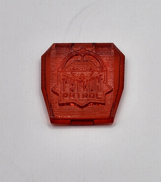 Pack of 3 GI Joe BAT clear RED snake Patrol replacement chest pieces - 1/120