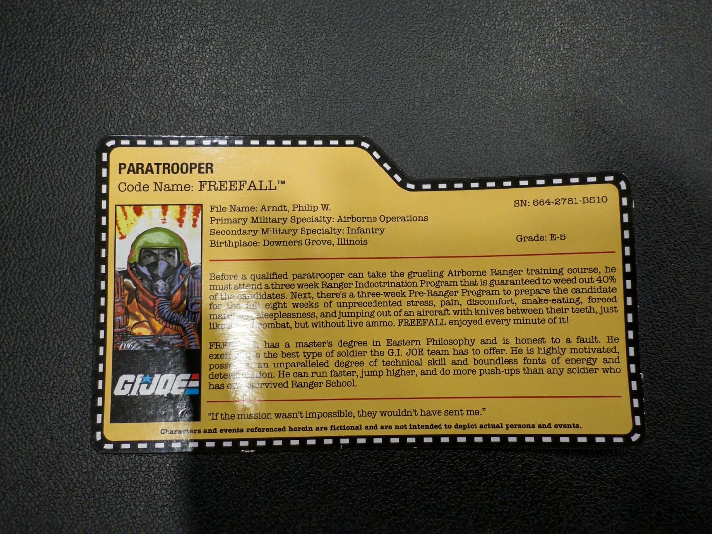 2016 GI Joe Joecon Parachute drop figure Freefall2