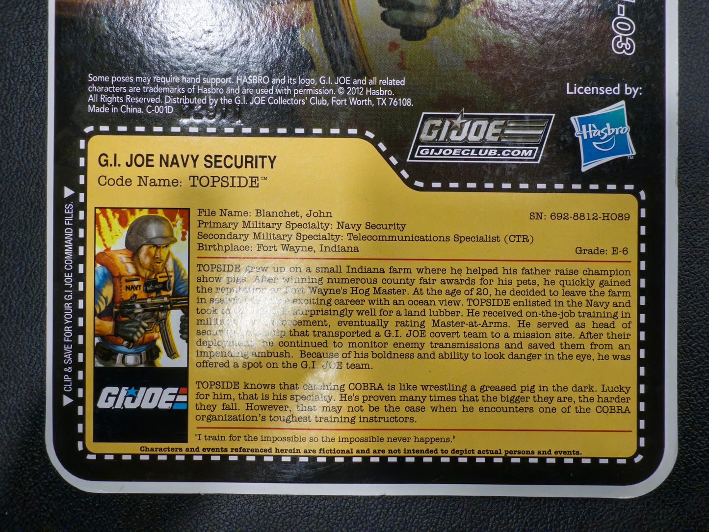 2013 GI Joe Joe Club FSS 1.0 figure Topside2