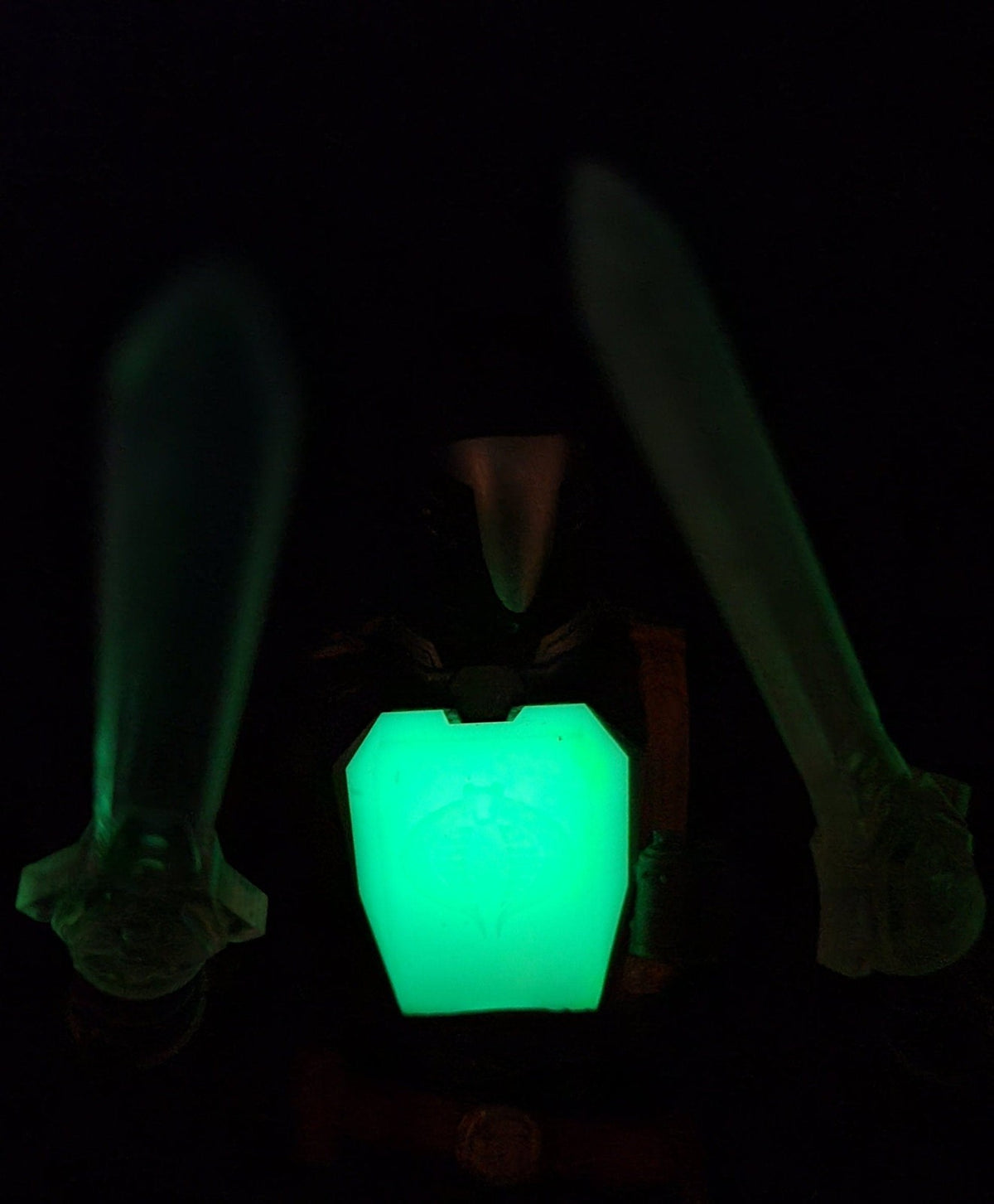 Pack of 3 BAT GLOW in the DARK with B.A.T. symbol replacement chest pieces -3