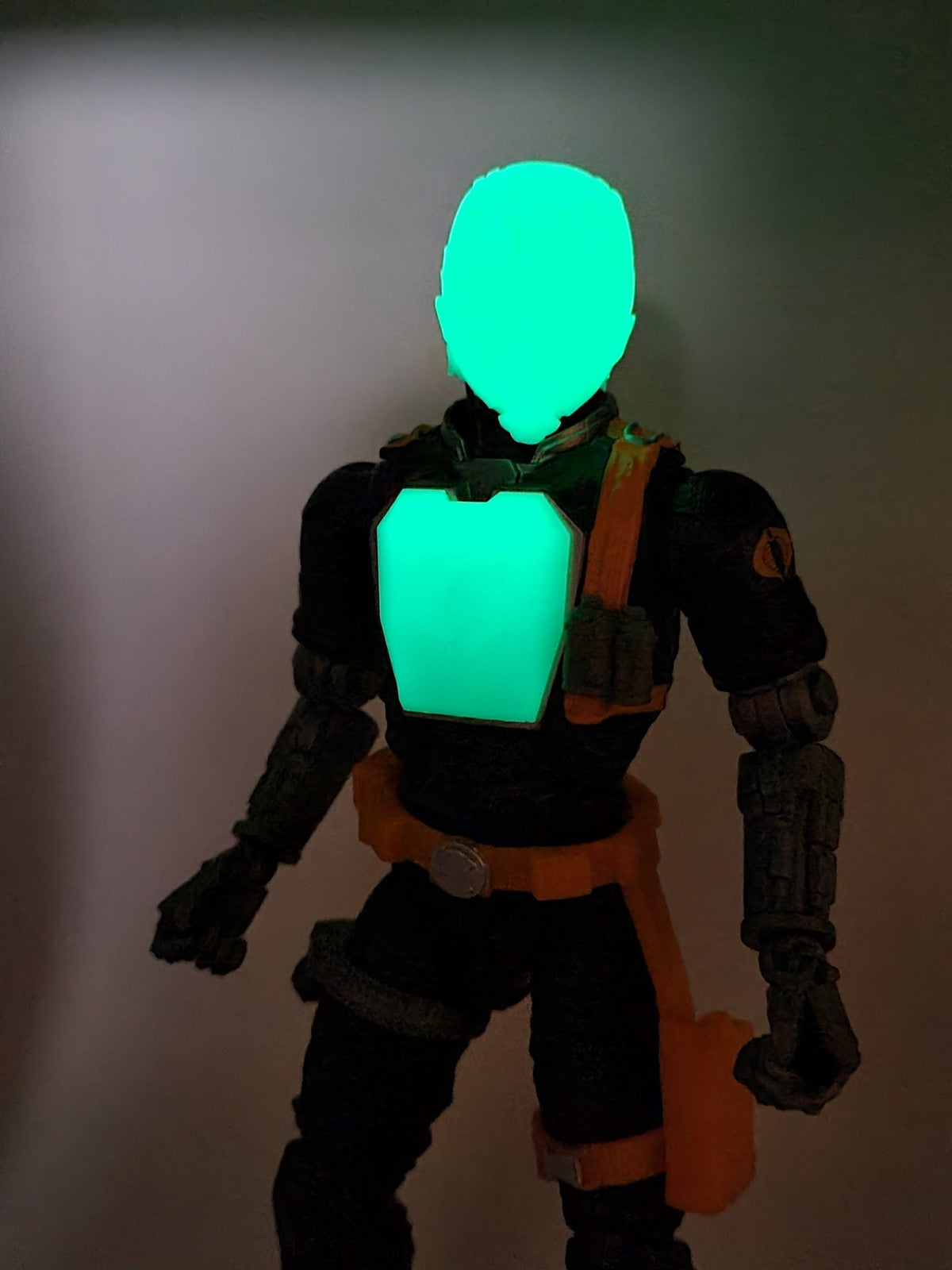 Pack of 3 BAT GLOW in the DARK with B.A.T. symbol replacement chest pieces -2