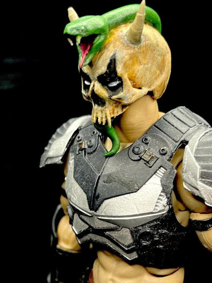 Painted Zartan Dreadnok logo without lower jaw head - 1/12 scale
