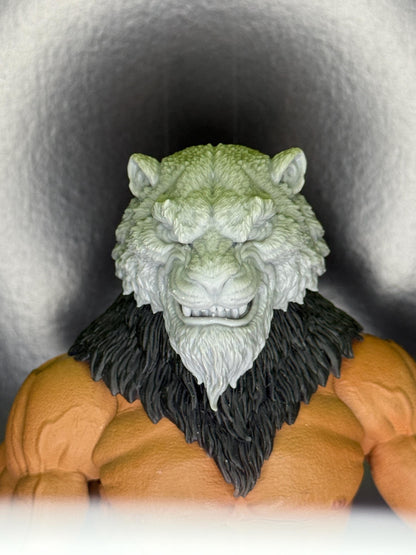 Sarokahn the Tiger, head and Shoulder Fur  - Mythic Legions Ogre scale