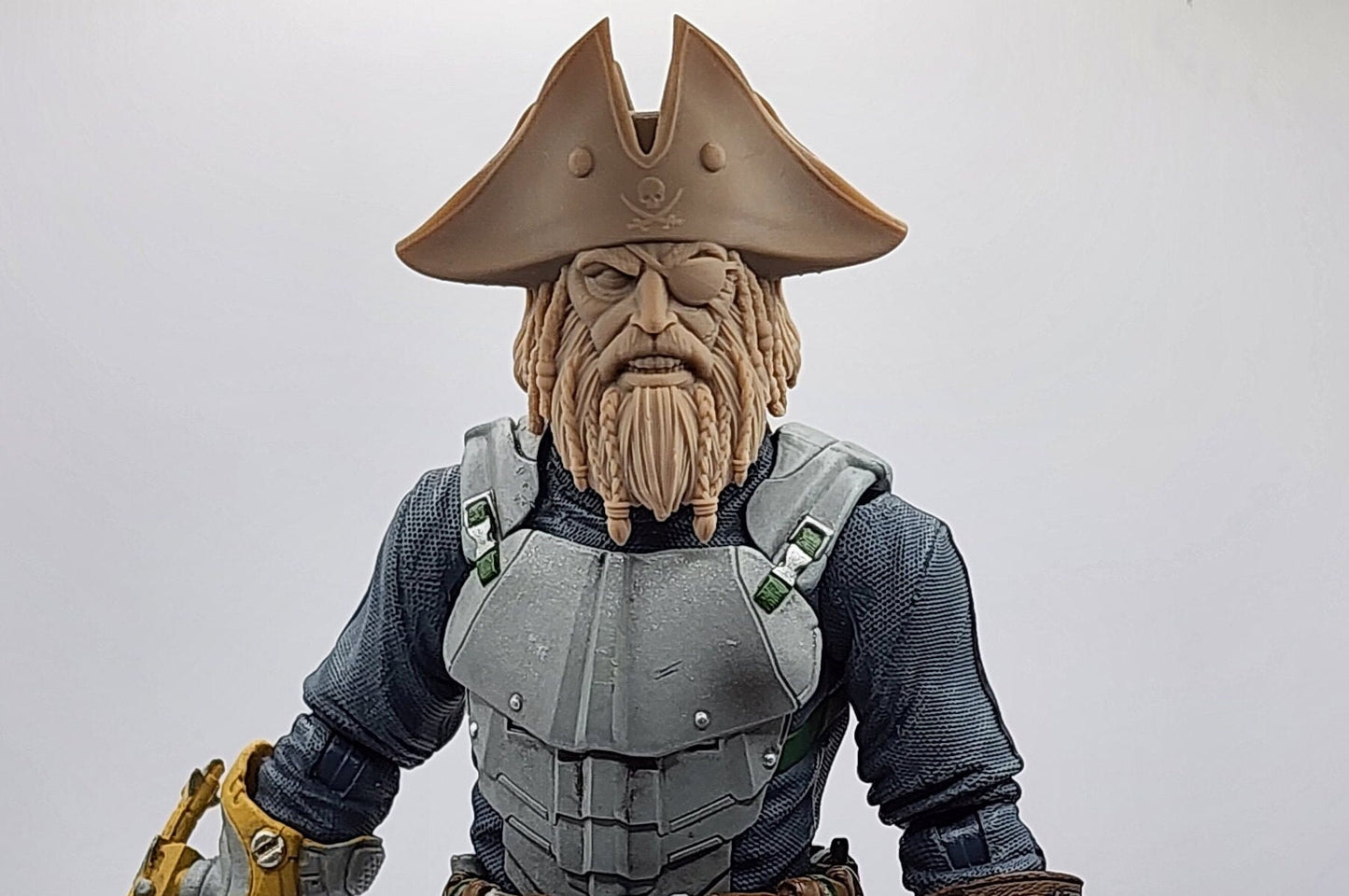 Redbeard Riptide, pirate captain head – Mythic Legions 1.0 scale