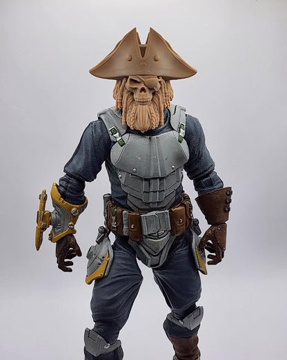 Captain Dreadwake, undead pirate captain head - Mythic Legions 1.0