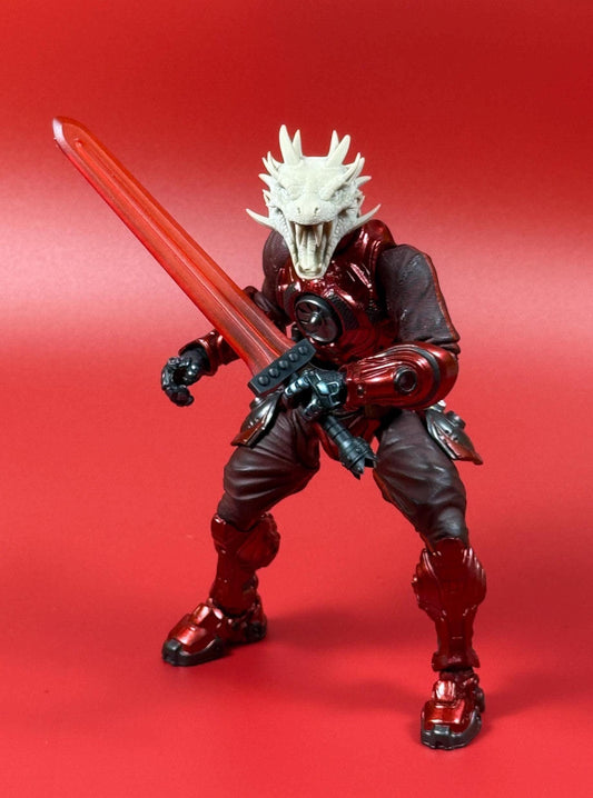 Transparent Red Broadsword - Hellboy Universe style sword - Mythic Legions