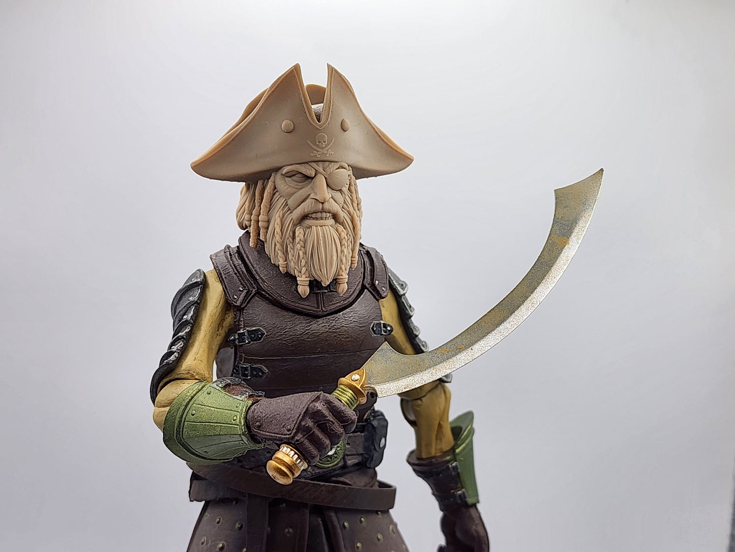Redbeard Riptide, pirate captain head – Mythic Legions 1.0 scale