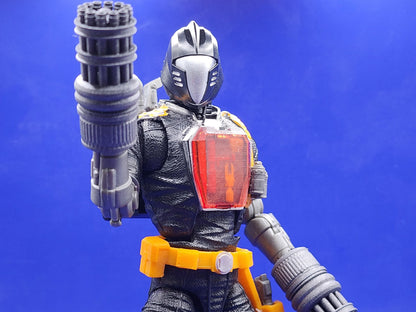 Pair (x2) of gun metal GI Joe bat mini "gatling gun" - 1/12 scale BAT Attachments
