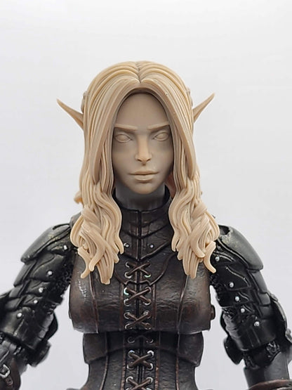 Silverleaf, female elf enchantress head – Mythic Legions 2.0 scale
