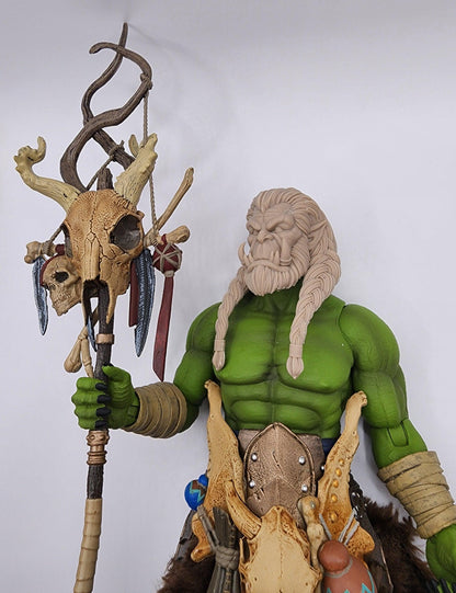 Az'kog, orc shaman head - Mythic Legions Brute