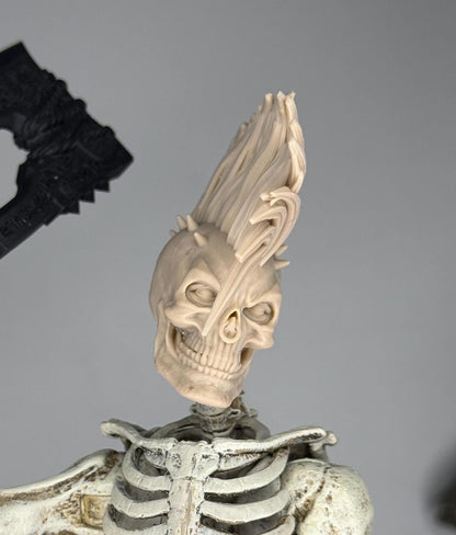 Punkrot the Thrasher, mohawk skull head – Mythic Legions 1.0 scale