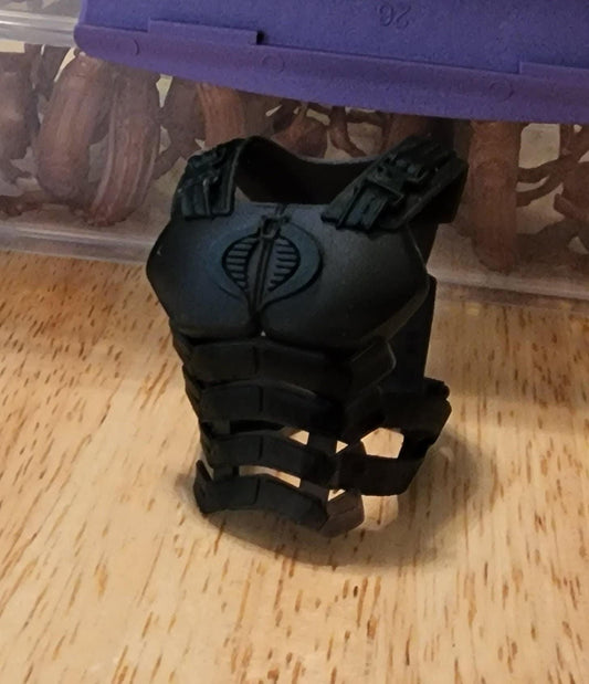 Cobra black armored vest - 1/12 scale
