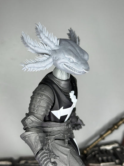 Caeloth, Warden of the Hidden Pools, Axolotl head - Mythic Legions 1.0