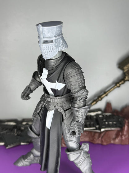 Sir Roland Stormrider, crusader knight helmet and head plug – Mythic Legions 1.0