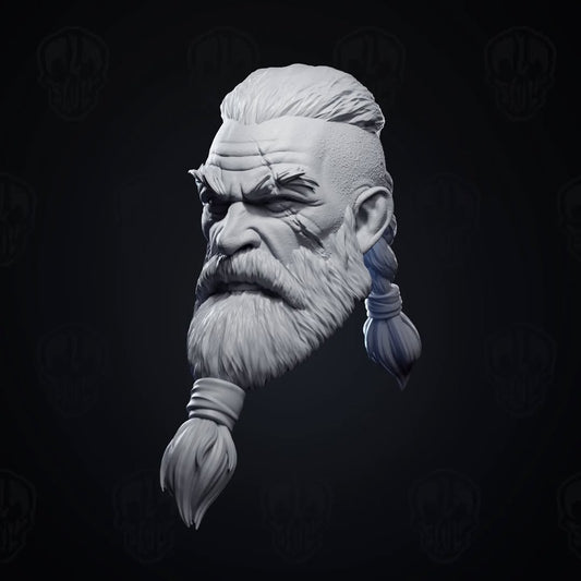 Bjorngrim, bear warrior viking head (unpainted)