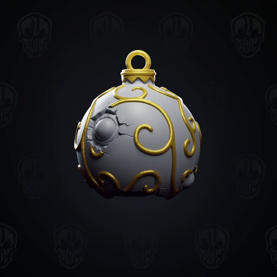 Baubles the Mimic Dark Christmas Ornament Head (unpainted)