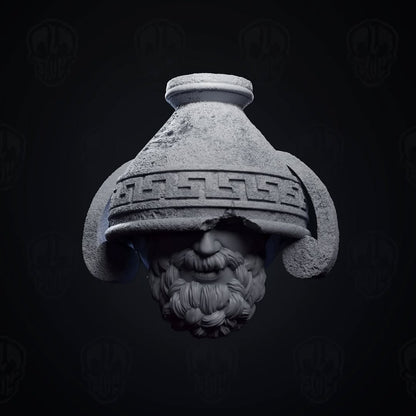 Old Dionysis, ancient greek diety head (unpainted)