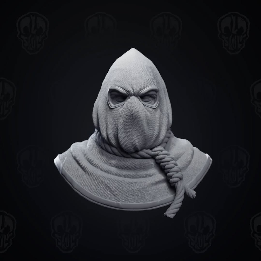 The Silent Guillotine, the executioner head with collar (unpainted)