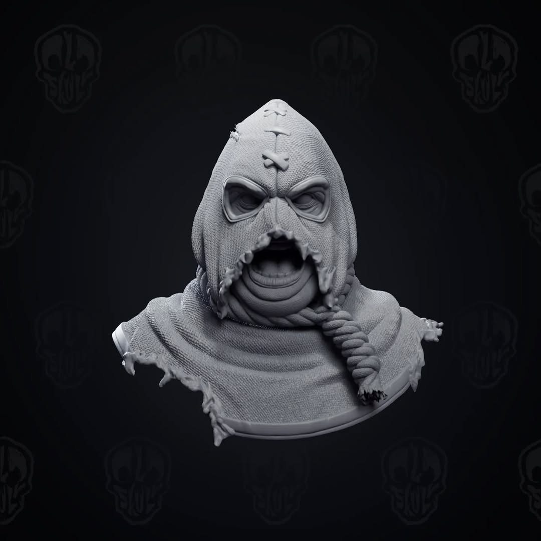 The Silent Carver, the weathered executioner head with collar (unpainted)