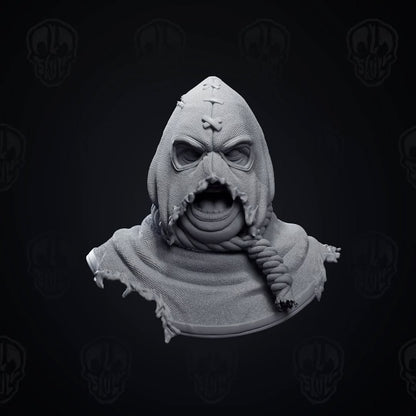 The Silent Carver, the weathered executioner head with collar (unpainted)