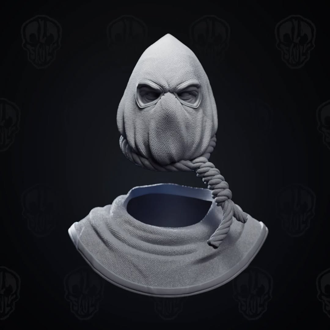 The Silent Guillotine, the executioner head with collar (unpainted)