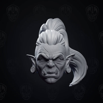 Orc Warrior Female Head - Mythic legions 2.0