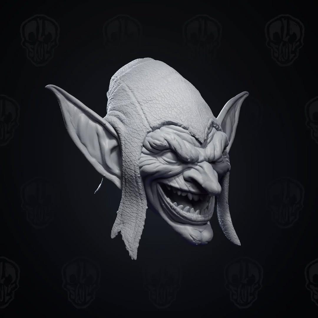 Spittlestix, the hooded goblin head (unpainted)