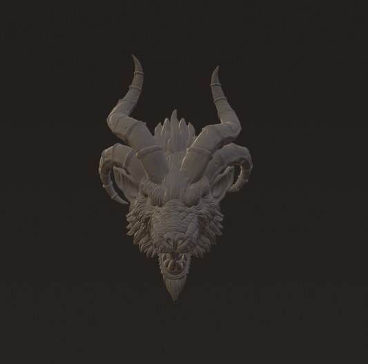 Horned Rat (rat-men) Head for Mythic Legions