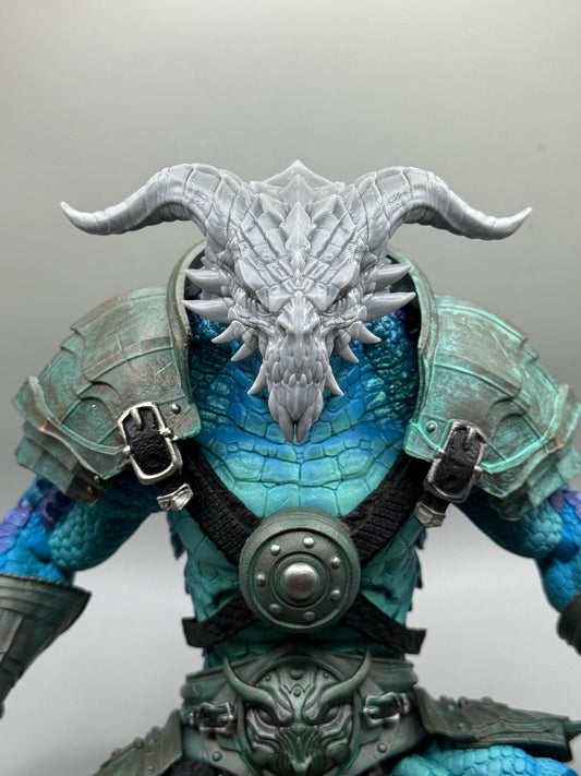 2 horned Draco Head - Mythic Legions Aracagorr bodies