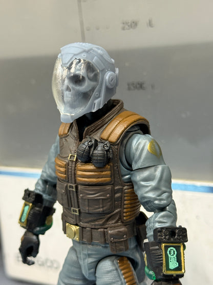 Skull Trooper Head with Green Visor LIMITED (unpainted)