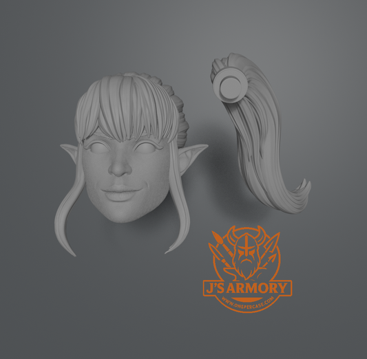 Kitty, Female Elf head - Mythic legions 2.0